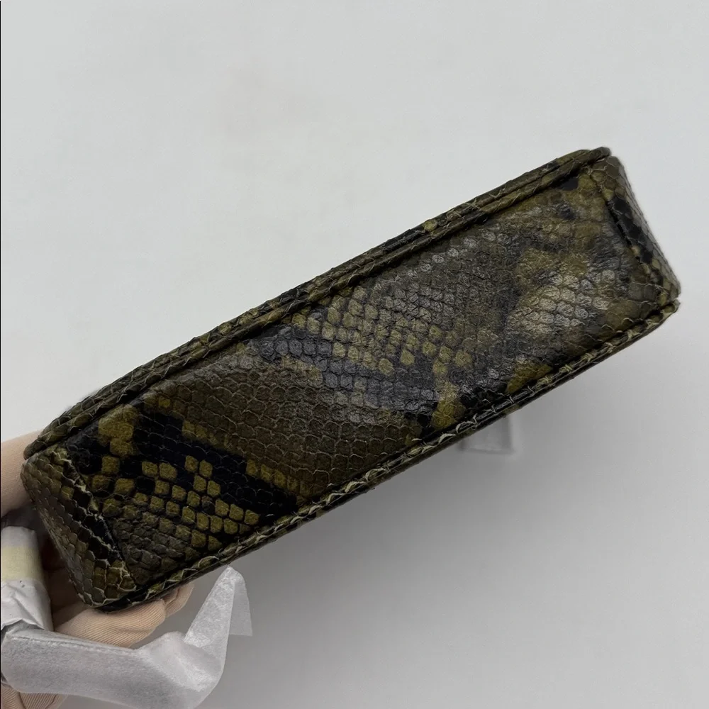 Coach Nolita 19 With Snake Print Olive Green